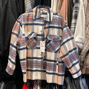 Zara plaid shacket
